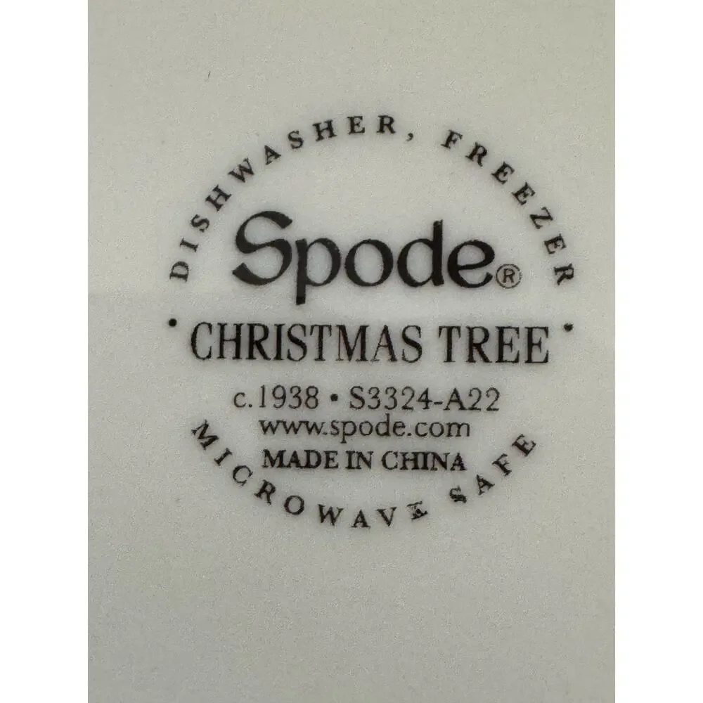 Set of 2 Spode Christmas Tree Mugs Microwave Safe